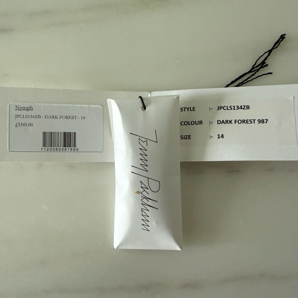 Jenny Packham Forest Green Nymph Dress worn once - Picture 2 of 12